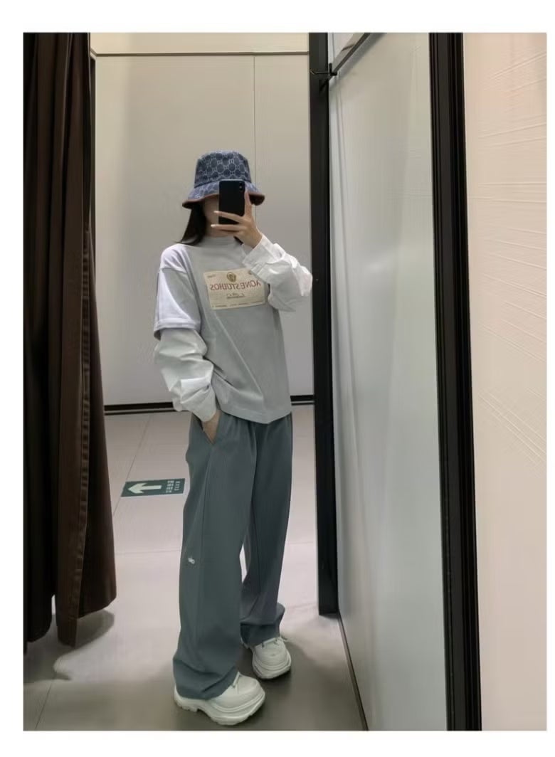 Alo Yoga ALO High-Rise Logo Elastic Waist Yoga Pants - Women's Lightweight Wide-Leg Athletic Trousers with Breathable Fabric for Yoga, Lounge & Casual Wear - Image 4