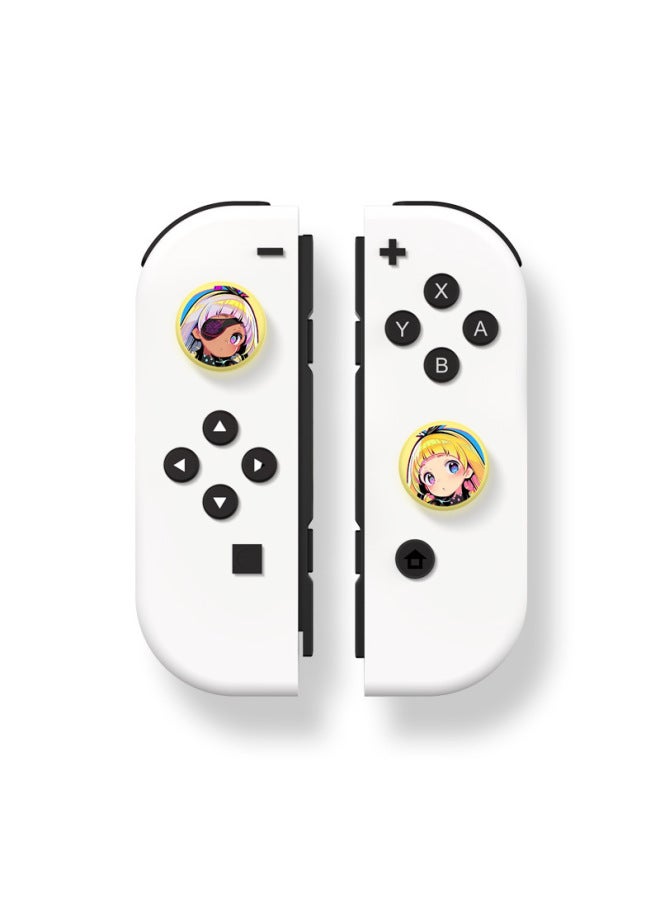 Nintendo Switch Oled Game Console Rocker Cap Joy-Con Silicone Lite Handle Cap Oled Key Cap-Product Color:Black-ns Rocker Cap  - Image 5