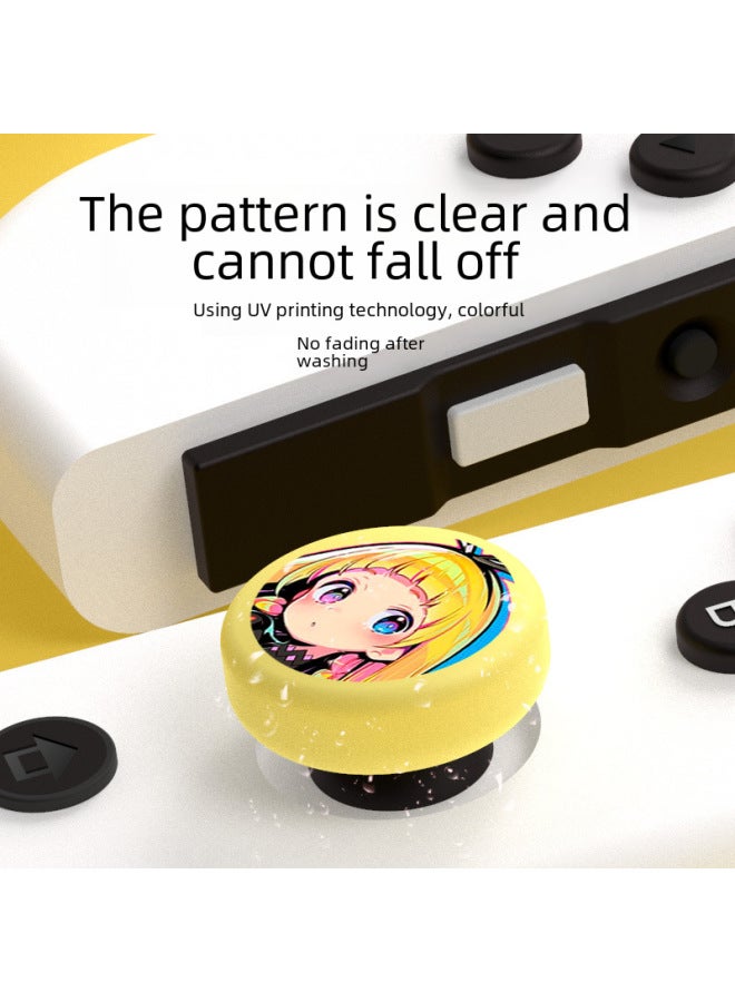 Nintendo Switch Oled Game Console Rocker Cap Joy-Con Silicone Lite Handle Cap Oled Key Cap-Product Color:Black-ns Rocker Cap  - Image 3