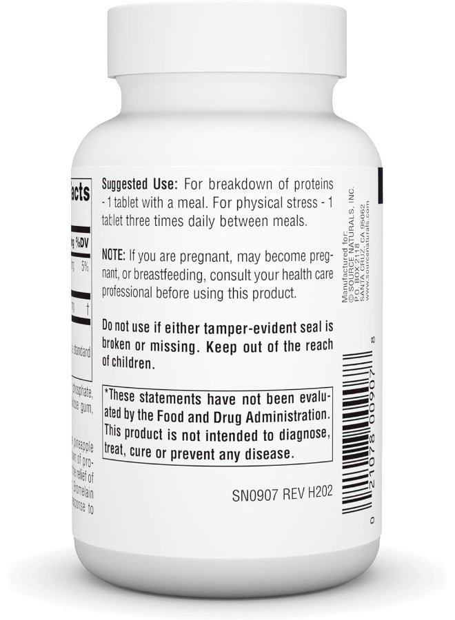 Source Naturals بروميلين 500 ملغ 120 قرص - Image 2