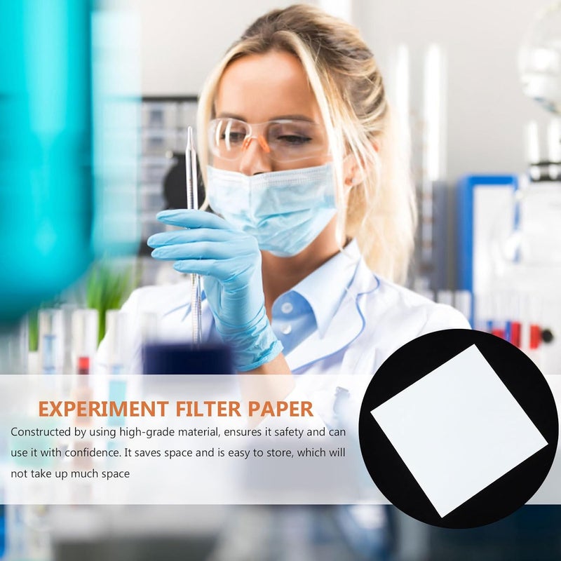 30 Pieces Qualitative Filter Paper Set 30x30cm Medium, Rapid, and Reduced Flow Laboratory Absorbing Sheets White Lab Experiment Filtration Paper for Scientific Use - Image 4