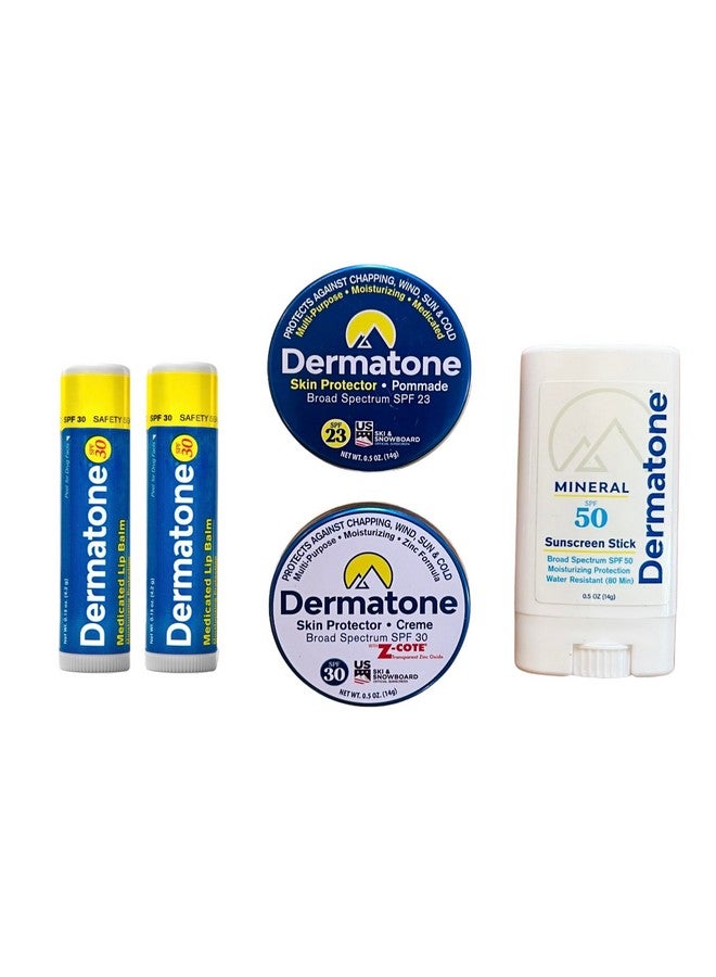 ديرماتون مجموعة ديرماتون للحماية الخارجية - هدية للعطلات | تحتوي على 4 من منتجات الوقاية من الشمس وحماية البشرة | علبة كلاسيكية، وزي-كوت، وعصا واقية من الشمس معدنية، وبلسمين طبيين للشفاه - Image 2