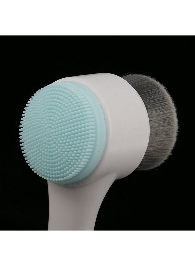 Segolike 2 In 1 Deep Pore Cleaning Face Cleansing Exfoliating Brush Facial Wash Spa Massage Soft Scrubber Bamboo Fiber Double Sided Black Hair - Image 4