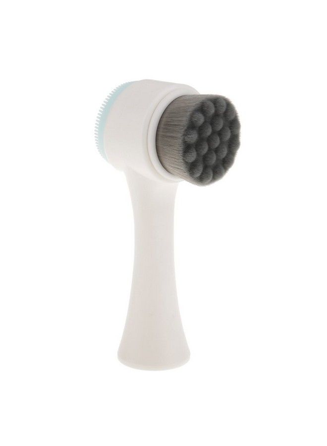 Segolike 2 In 1 Deep Pore Cleaning Face Cleansing Exfoliating Brush Facial Wash Spa Massage Soft Scrubber Bamboo Fiber Double Sided Black Hair - Image 2