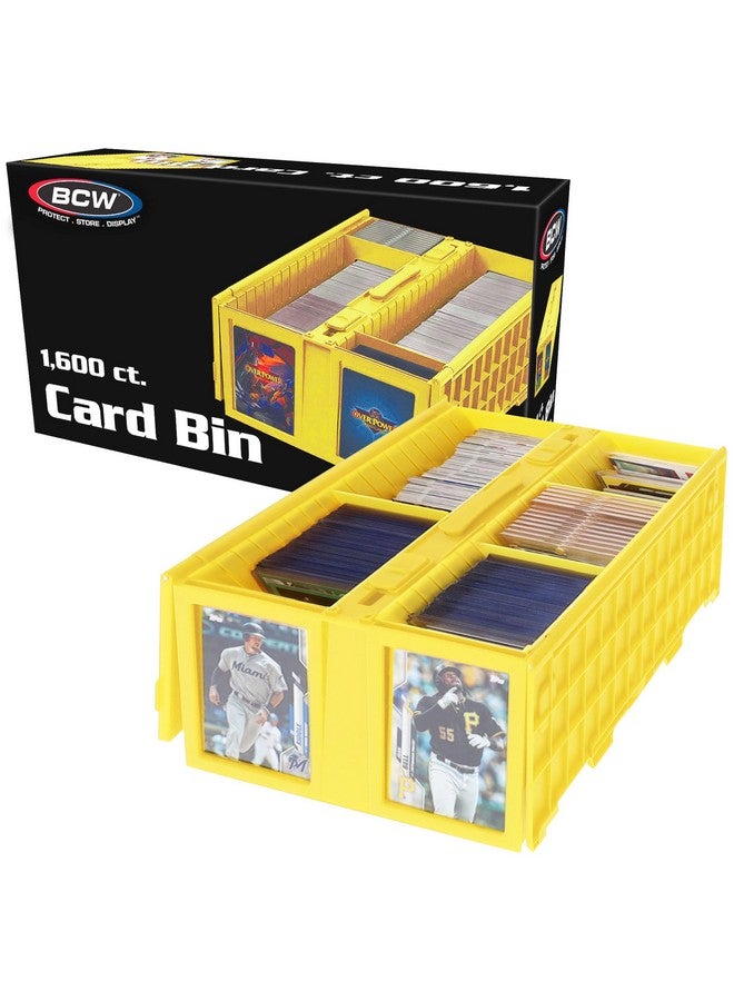 BCW Collectible Card Bin - Holds up to 1600 Cards - Yellow | Large Storage Box for Loose Trading Cards | Pokemon, MTG, and Storage Boxes - Single - Image 1