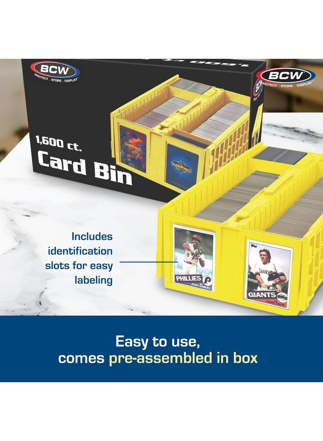 BCW Collectible Card Bin - Holds up to 1600 Cards - Yellow | Large Storage Box for Loose Trading Cards | Pokemon, MTG, and Storage Boxes - Single - Image 4