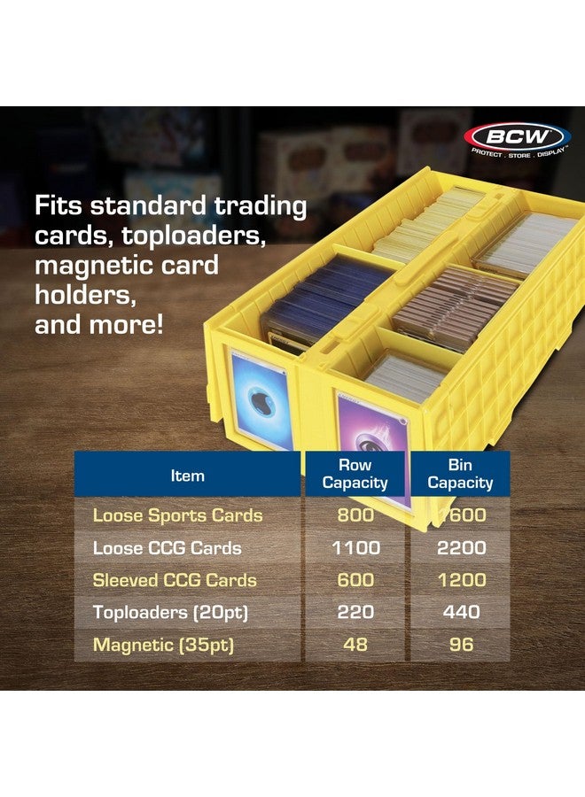 BCW Collectible Card Bin - Holds up to 1600 Cards - Yellow | Large Storage Box for Loose Trading Cards | Pokemon, MTG, and Storage Boxes - Single - Image 5
