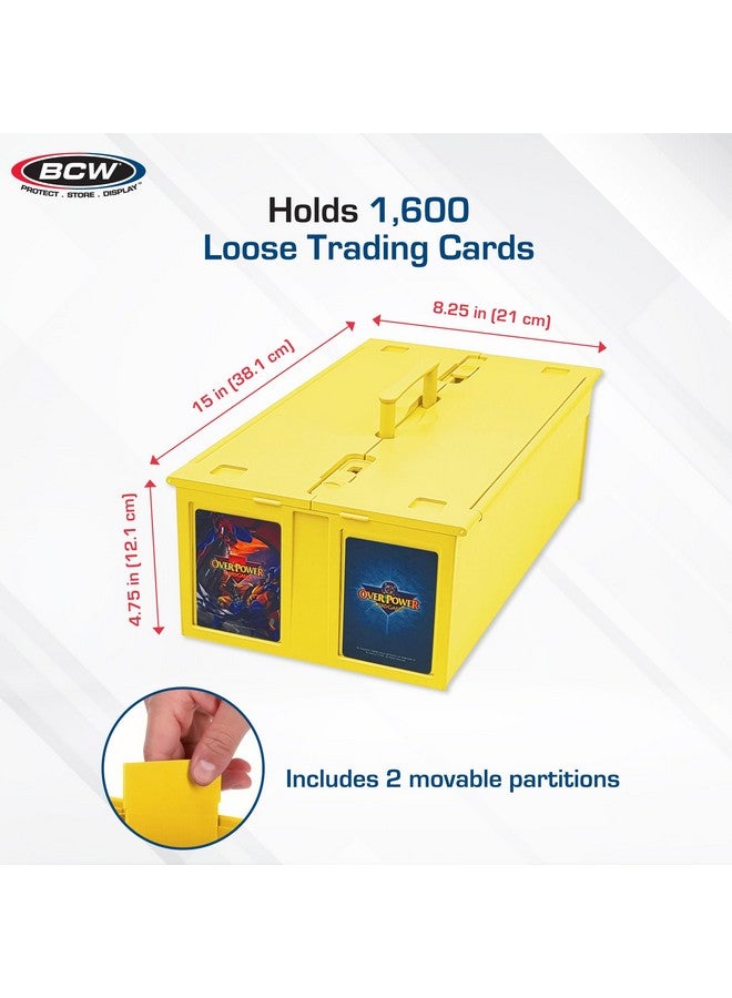 BCW Collectible Card Bin - Holds up to 1600 Cards - Yellow | Large Storage Box for Loose Trading Cards | Pokemon, MTG, and Storage Boxes - Single - Image 3