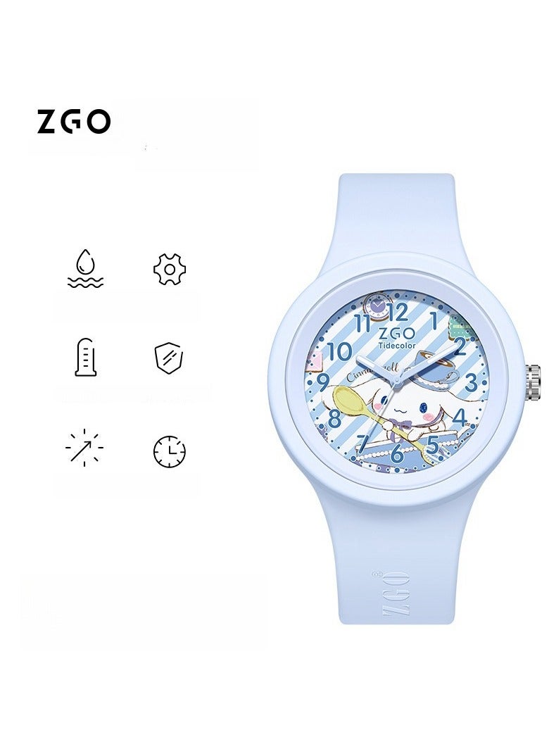 ZGO ساعة هدية للأطفال بمناسبة بدء الدراسة، ساعة على طراز الطلاب، ساعة سيليكون لطيفة برسوم كرتونية - Image 1