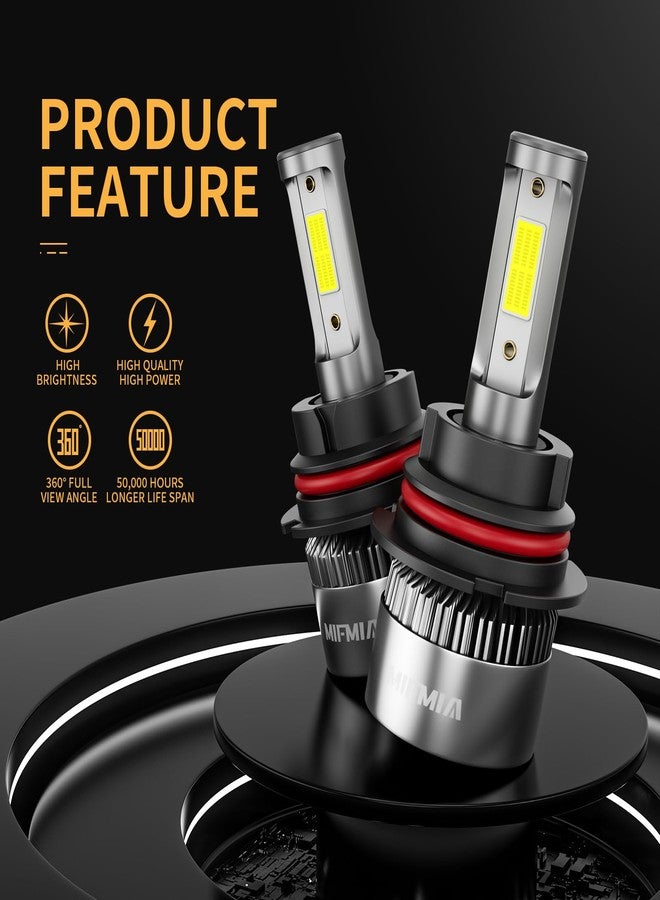 MIFMIA 9004 6500K White 800% Brightness 40000LM, Non-Polarity Plug and Play with Fan, IP68 Waterproof Light Bulbs, Pack of 2 - Image 2