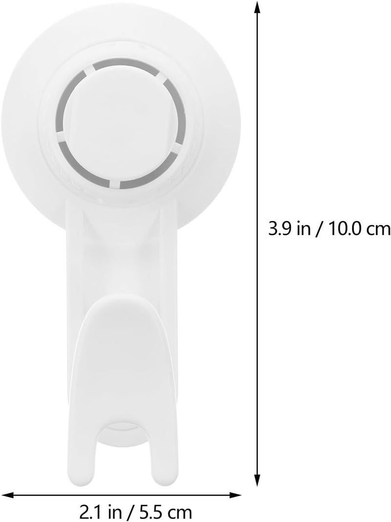 Healifty 2pcs Adjustable Suction Cup Hooks White Punch-Free Bathroom Wall Hanging Hooks Vacuum Suck Cup for Kitchen and Shower Storage - Image 2