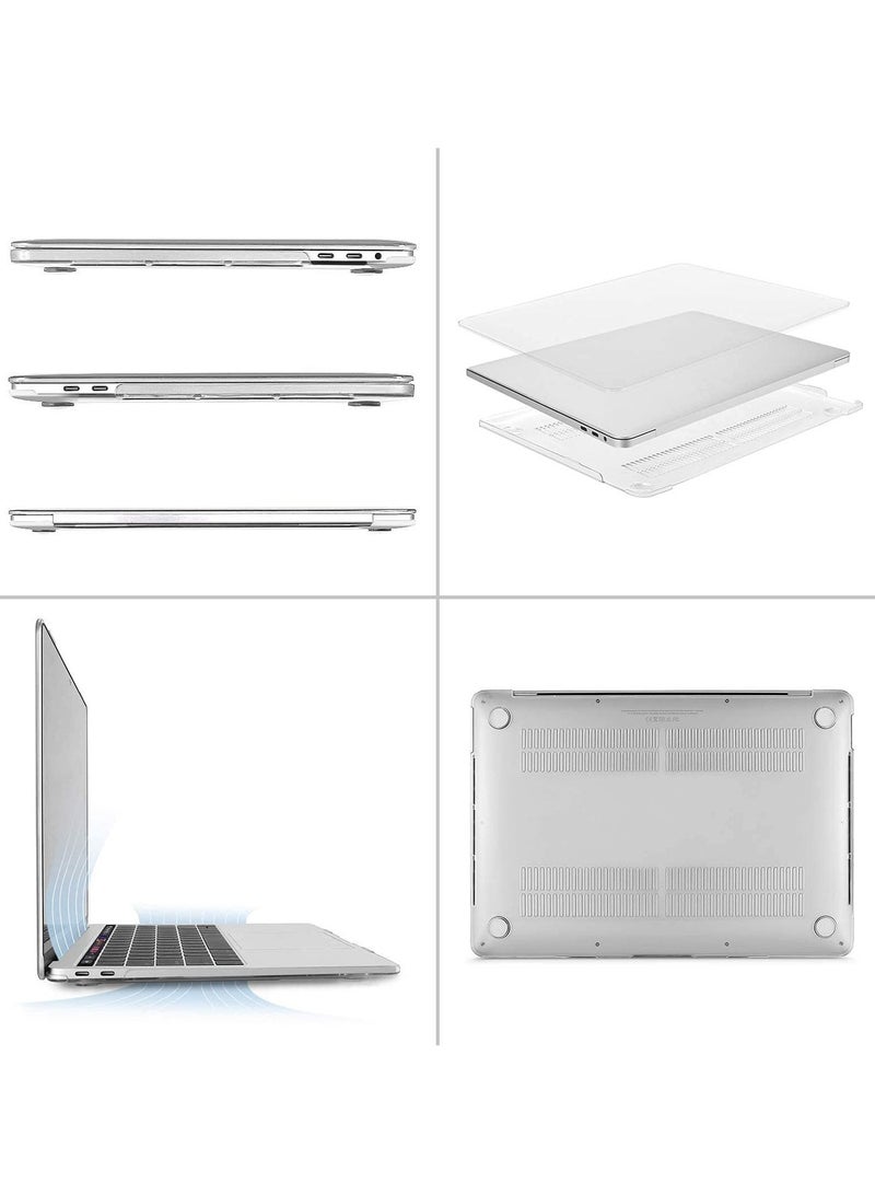 قشرة صلبة متجمدة لـ MacBook Pro 13 بوصة حالة 2016-2023 إصدار M2 رقاقة A2338 / M1 A2251 A2289 A2159 A1989 A1706 A1708 غطاء واقي من القشرة الصلبة البلاستيكية (واضح) - Image 3