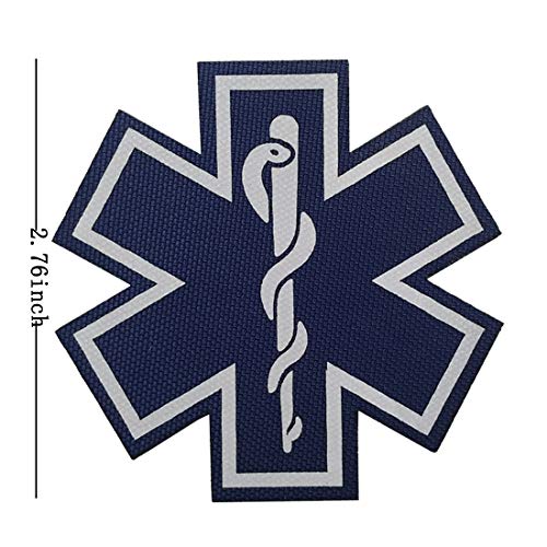 ODSP 2PCS Reflective Medic Patches with Hook Loop Backing for Clothes 2.76 Inch - Image 2