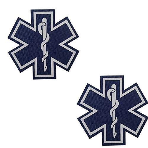 ODSP 2PCS Reflective Medic Patches with Hook Loop Backing for Clothes 2.76 Inch - Image 1
