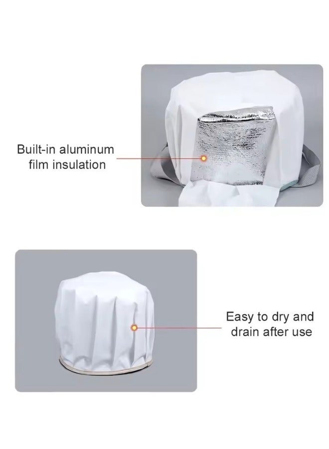 دلو قابل للطي لنقع القدمين، حوض استحمام قابل للطي متعدد الوظائف للتخييم في الهواء الطلق مع حقيبة تخزين (ازرق فاتح) - Image 3