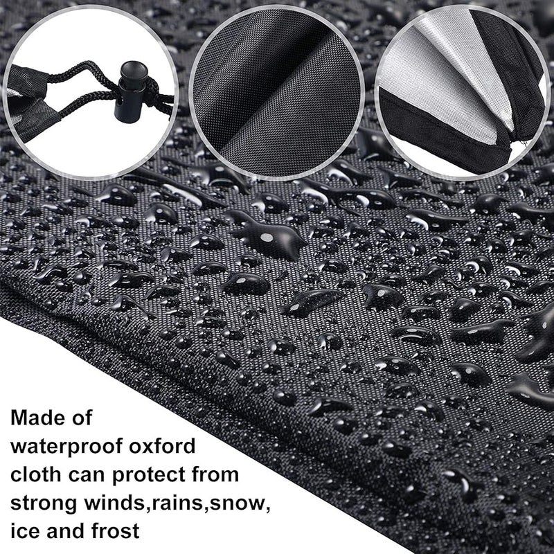 Side View Mirror Cover Auto Rearview Protection Cover Snow Ice Mirror Covers Exterior Rear View Accessories Universal Size for Cars, Black (4 Pieces) - Image 3