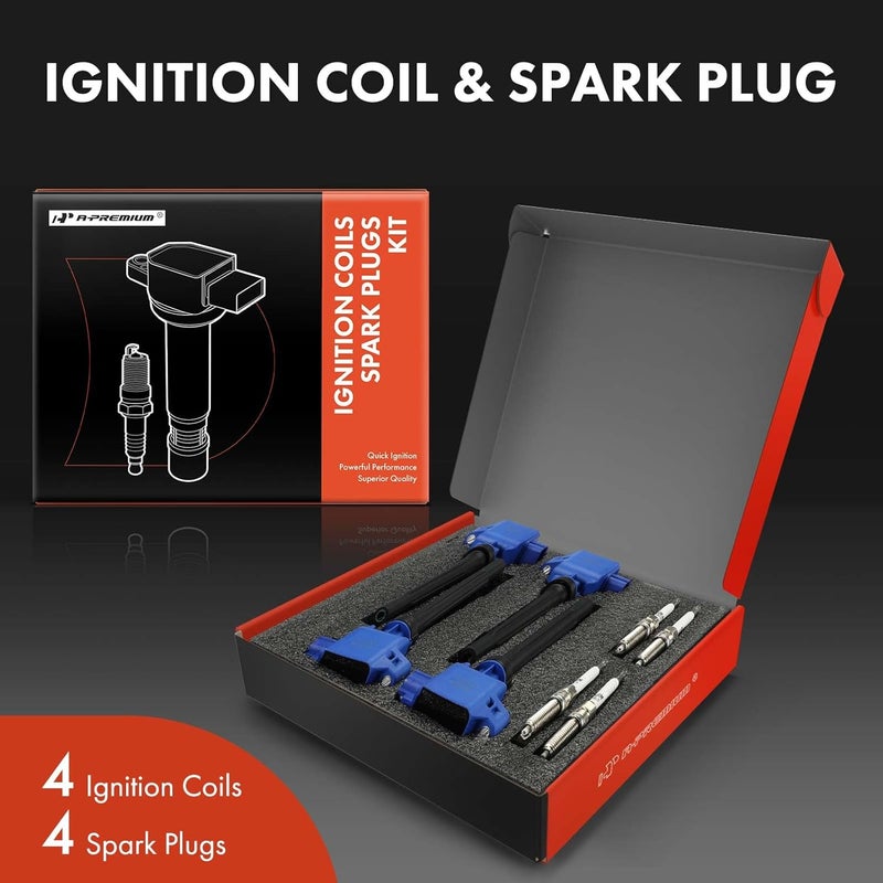 A-Premium Ignition Coil Pack and Iridium Spark Plugs Set - Image 2