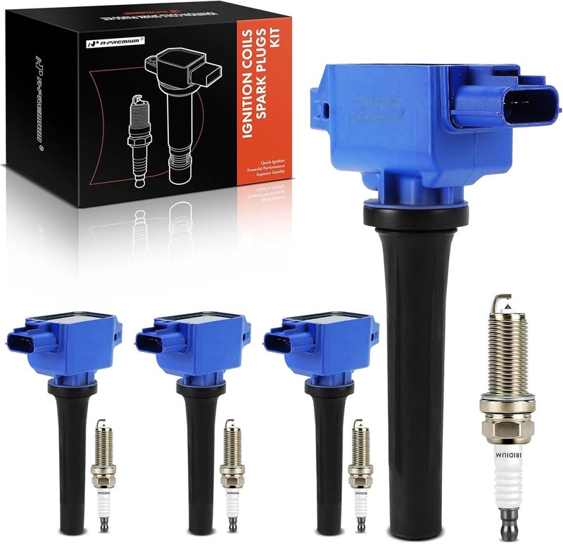 A-Premium Ignition Coil Pack and Iridium Spark Plugs Set - Image 1