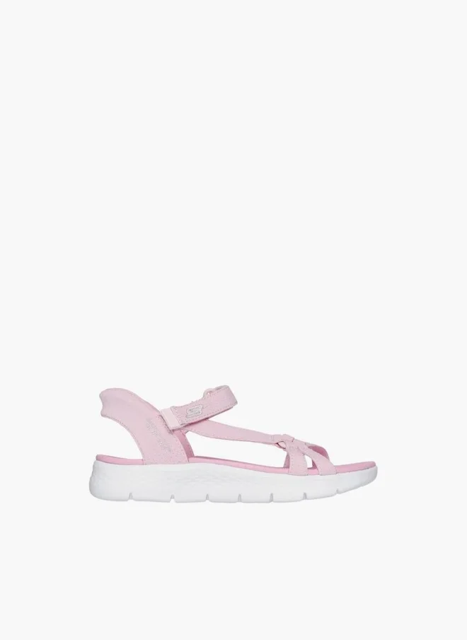 سكيتشرز Girls Go Walk Flex Hook & Loop Strap Sandals - 303028L-Ltpk-Cp