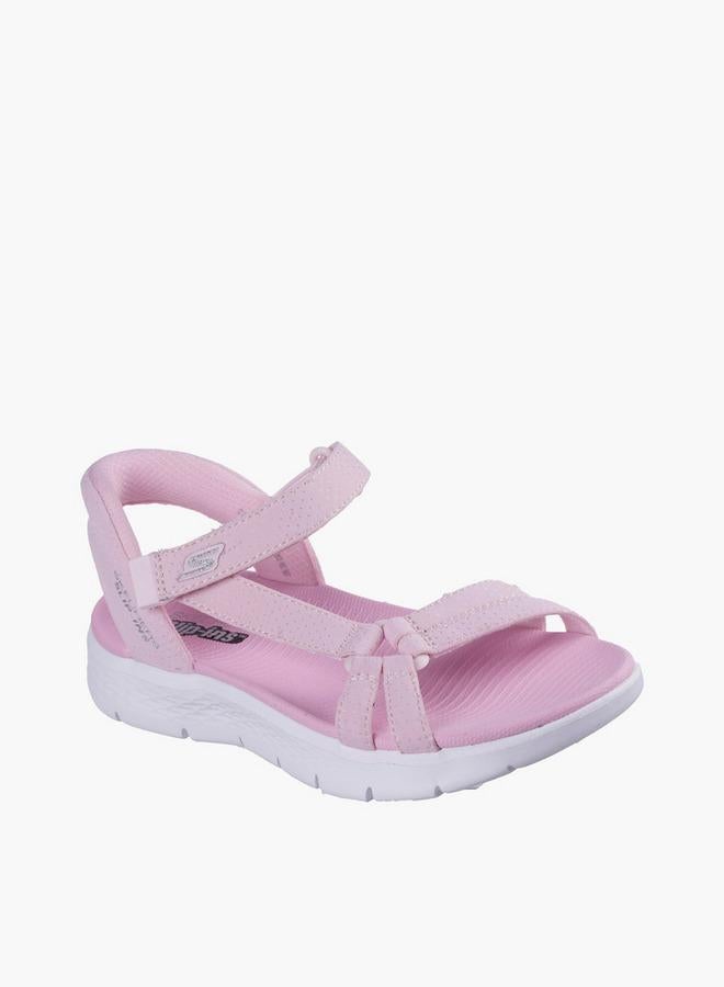 SKECHERS صنادل بنات جوي ووك فليكس بحزام قابل للتعديل - 303028L-Ltpk-Cp - Image 1