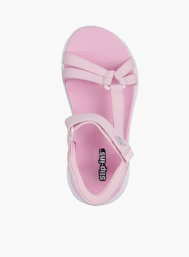 SKECHERS صنادل بنات جوي ووك فليكس بحزام قابل للتعديل - 303028L-Ltpk-Cp - Image 2