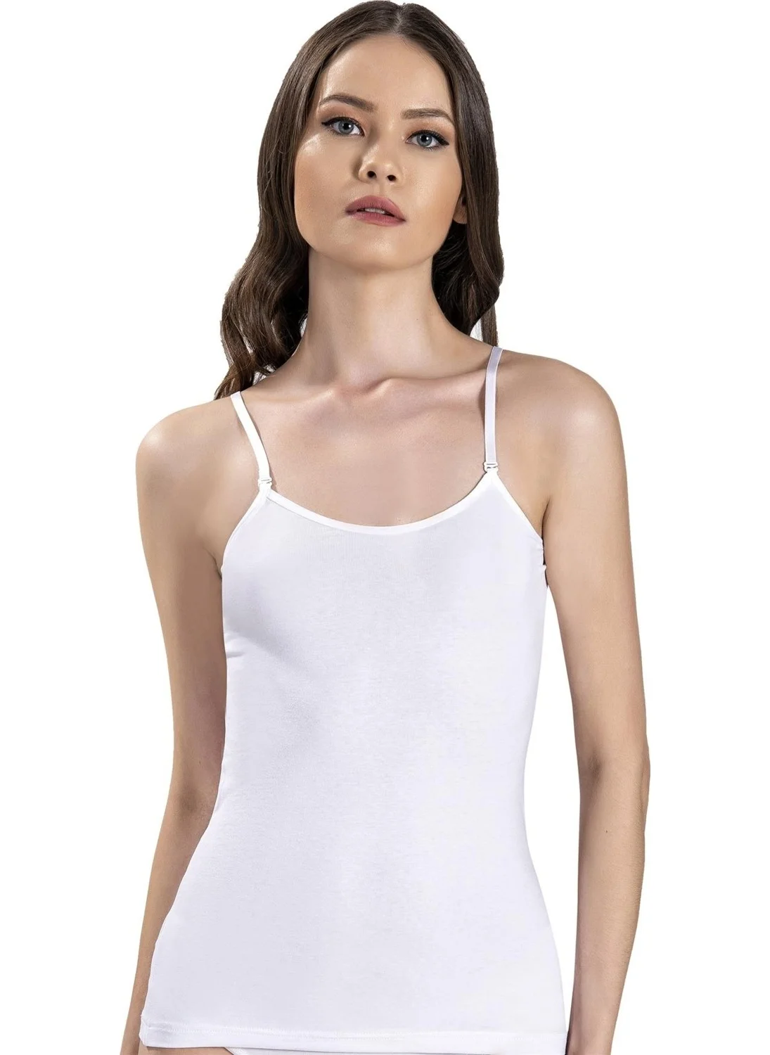 Jiber Women's Lycra Adjustable Rope Strap Undershirt 546 - 12 Pieces