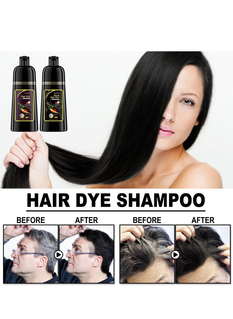 EELHOE Hair Dye Shampoo, Hair Hair Dye Shampoo 3 in 1, Hair Instant Dye Shampoo, Hair Color for Gray Hair Coverage, Long Lasting Hair Color Shampoo for Women & Men 100ml ( Nature Brown) - Image 2