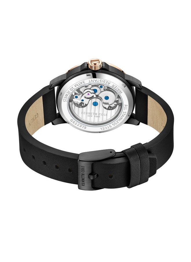 Kenneth Cole New York 44mm Automatic Men's Watch with Black Silicone Strap  - Image 3