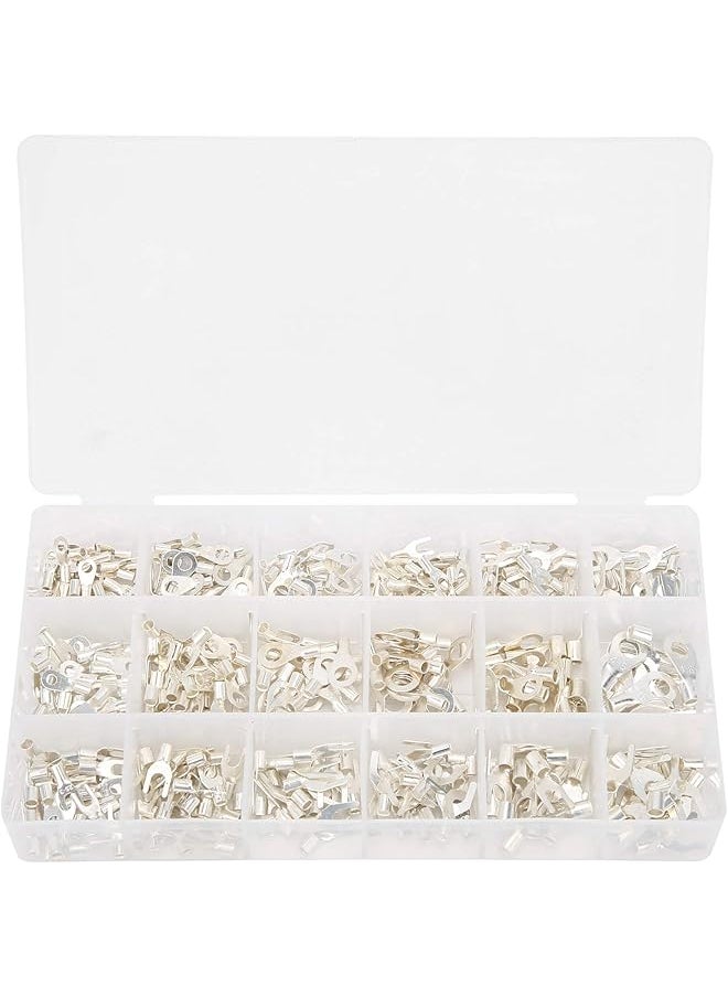 PROMASS promass 420Pcs Wire Lugs Ring Terminals Kits Ring Terminals Connectors Cold Crimping Electrical Cable Connector Boxed Crimp Wire Connectors  - Image 1