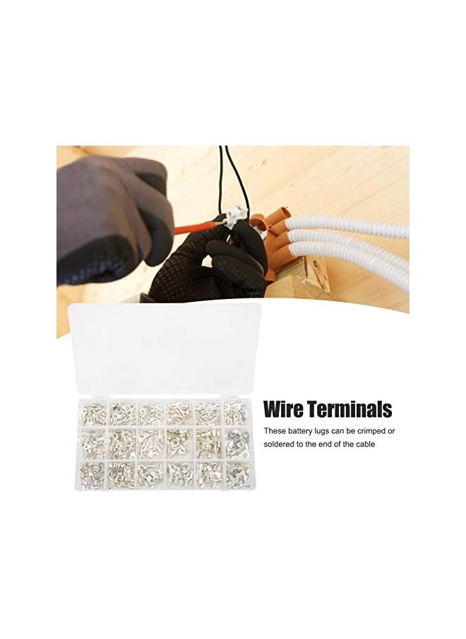 PROMASS promass 420Pcs Wire Lugs Ring Terminals Kits Ring Terminals Connectors Cold Crimping Electrical Cable Connector Boxed Crimp Wire Connectors  - Image 5