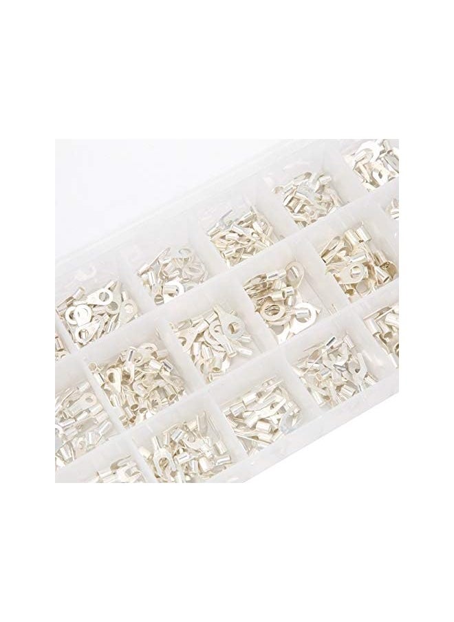 PROMASS promass 420Pcs Wire Lugs Ring Terminals Kits Ring Terminals Connectors Cold Crimping Electrical Cable Connector Boxed Crimp Wire Connectors  - Image 3