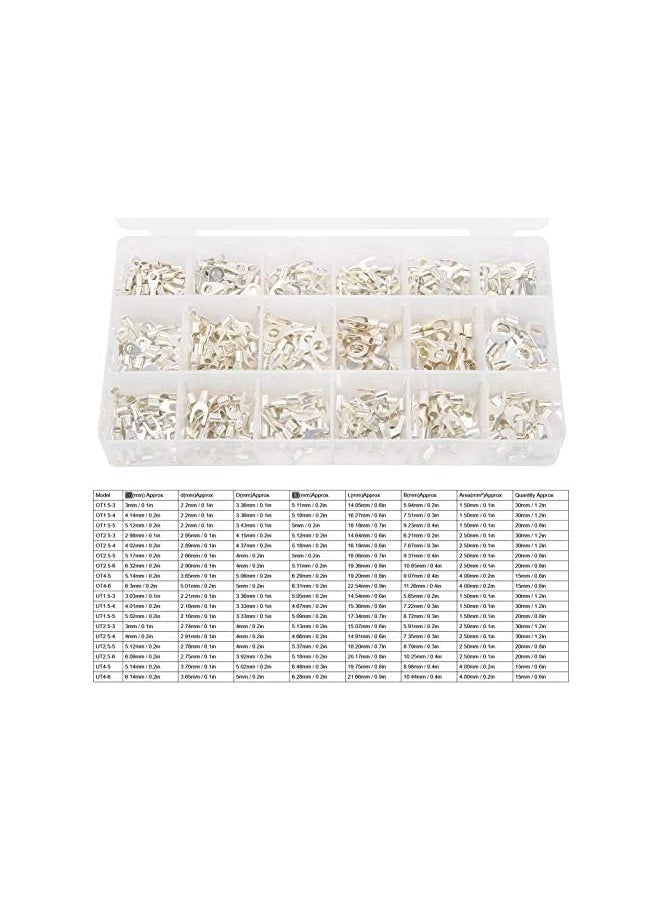 PROMASS promass 420Pcs Wire Lugs Ring Terminals Kits Ring Terminals Connectors Cold Crimping Electrical Cable Connector Boxed Crimp Wire Connectors  - Image 4