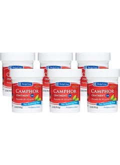 De La Cruz Cream - Maximum Strength Muscle and Joint Camphor Ointment to Reduce Pain 11% 2.5 oz (6 Pack)
