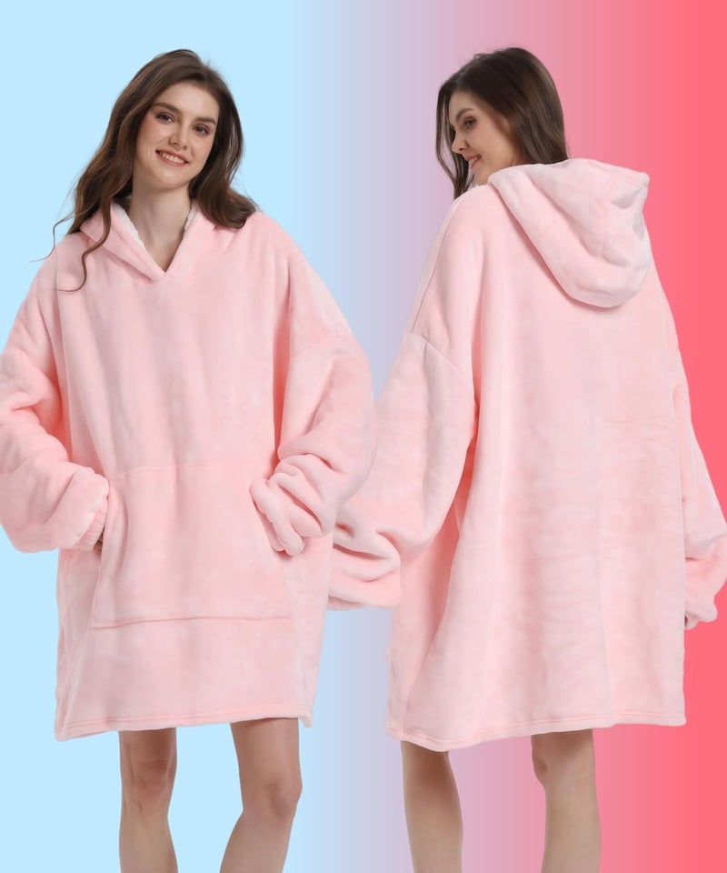 Solvienne Wearable Blanket Hoodie, Men Women Soft Flannel with oversized Pocket Christmas Halloween Cozy Lounge Wear - Image 5