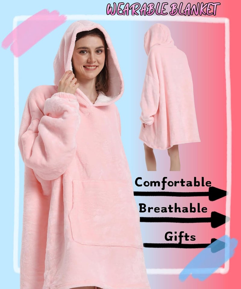 Solvienne Wearable Blanket Hoodie, Men Women Soft Flannel with oversized Pocket Christmas Halloween Cozy Lounge Wear - Image 2