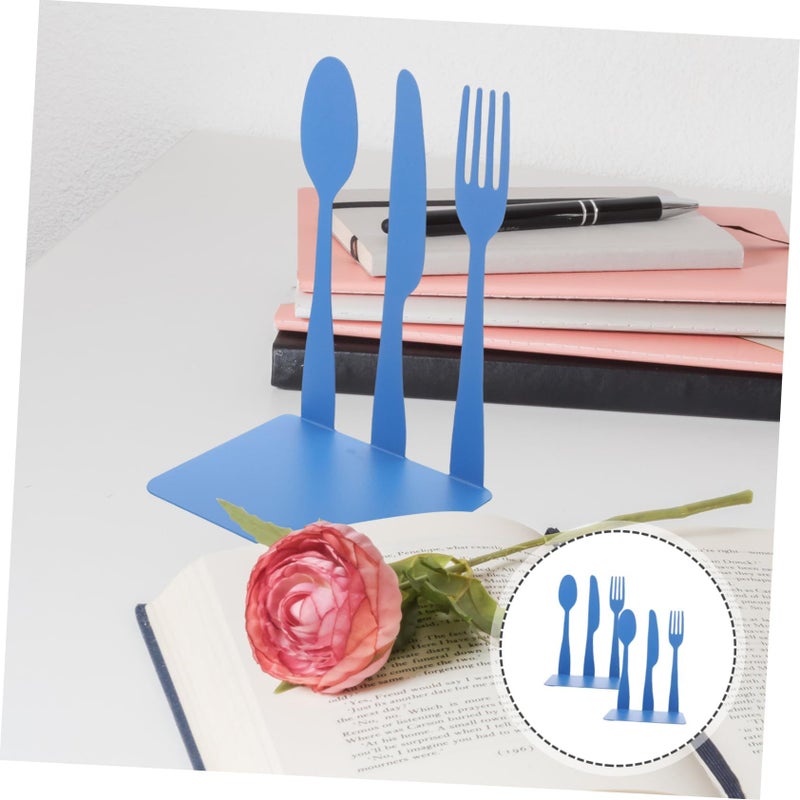 Sturdy Metal Bookends Decorative Book Holder for Bookshelf Home Office Study Organizer 2pcs - Image 4