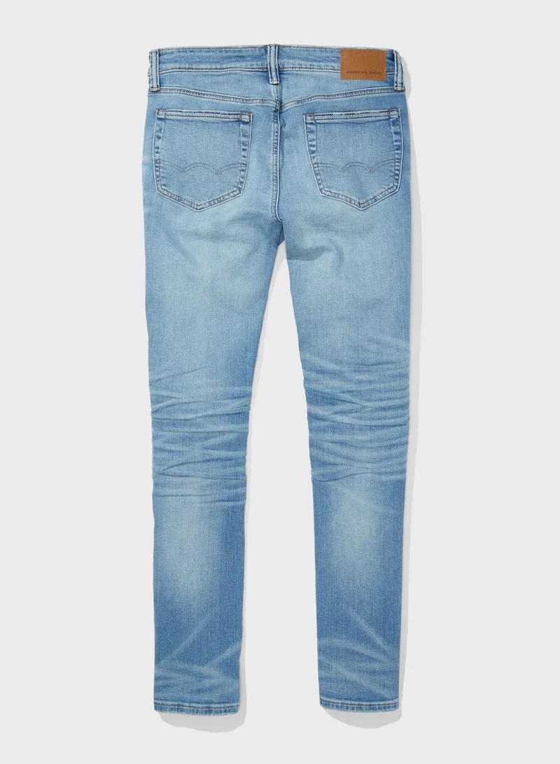 American Eagle Airflex+ Light Wash Skinny Fit Jeans