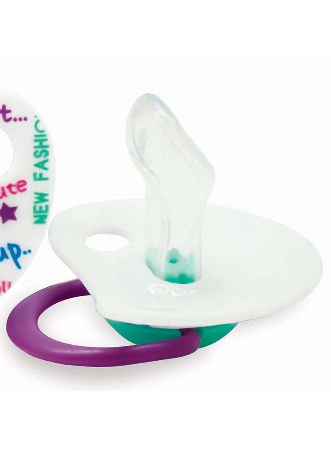 Optimal Orthodontic Silicone Pacifier 6M+, White - Image 3