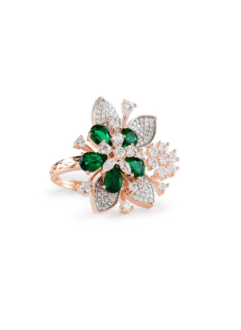 Rose Green Floral Leaf AD Studded Cocktail Ring - pzsku/Z0EC93C32D6EDB1685556Z/45/_/1741093644/c1209742-624c-4cf3-ba47-0cf60f41bcc0