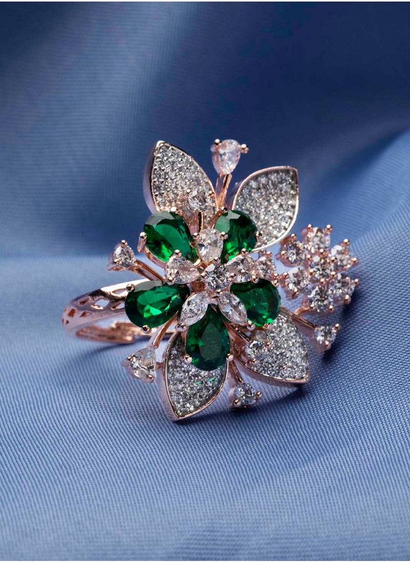 Rose Green Floral Leaf AD Studded Cocktail Ring - pzsku/Z0EC93C32D6EDB1685556Z/45/_/1741093682/12713108-d7b7-401a-a8a1-9b6008042684