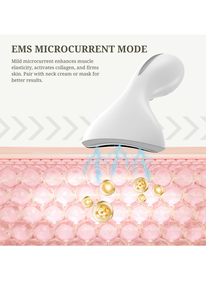 الأزرق جي دبليو SYOSI Face Massager EMS Facial with LED Display 3 Light Modes Electric 43℃ Lifting Device High Frequency Vibration for Wrinkle Anti-Aging Neck Skin Tightening - Image 4