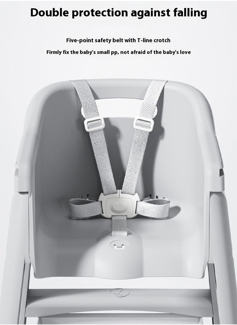 MaBaby Multifunctional Baby High Chair, Dining Chair With Detachable Dining Plate And Chair Leg, Stable Pyramid Structute  - Image 5