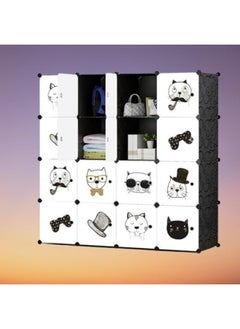 Generic SUPAAR 16 Cubes Wardrobe for Storage Children Wardrobe Kid Dresser Cute Baby Portable Closet Bedroom Armoire Clothes Hanging Storage Rack Cube Organizer  - Image 2