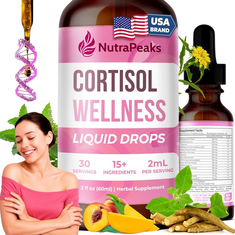 NutraPeaks Cortisol Wellness Liquid Drops for Women - Image 1