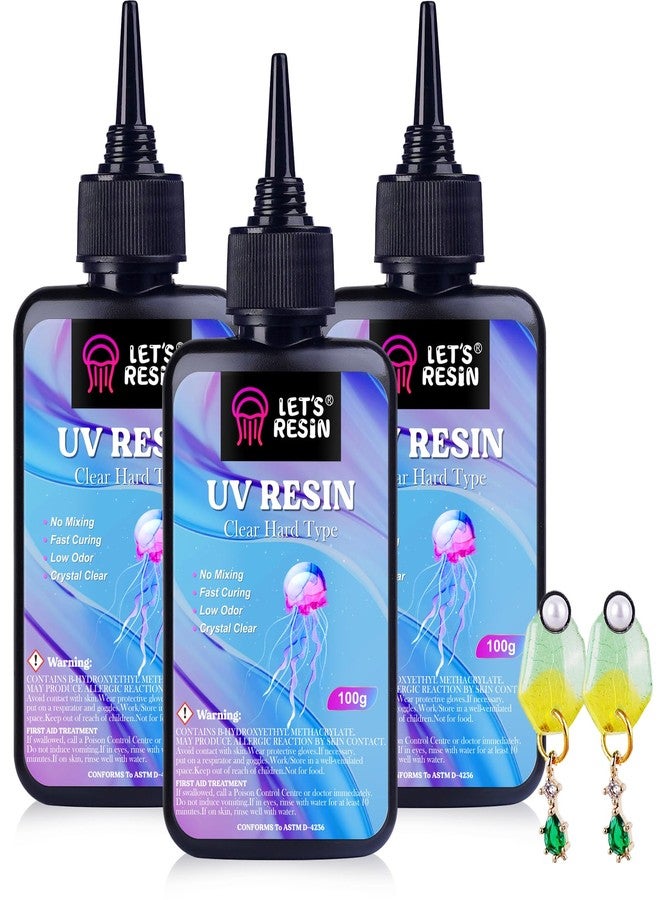 LET'S RESIN UV Resin, 300g Low Viscosity Crystal Clear Thin Resin Kit, Quick-Curing & Low Shrinkage Ultraviolet Epoxy Resin for Crafts, Casting, Silicone Molds - Image 1