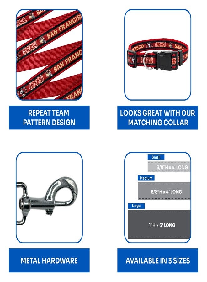 Pets First NFL PET Leash San Francisco 49ers Dog Leash, Small Football Team Leash for Dogs & Cats. A Shiny & Colorful Cat Leash & Dog Leash Licensed by The NFL - Image 4