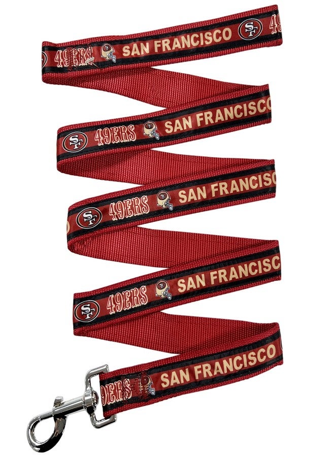 Pets First NFL PET Leash San Francisco 49ers Dog Leash, Small Football Team Leash for Dogs & Cats. A Shiny & Colorful Cat Leash & Dog Leash Licensed by The NFL - Image 1