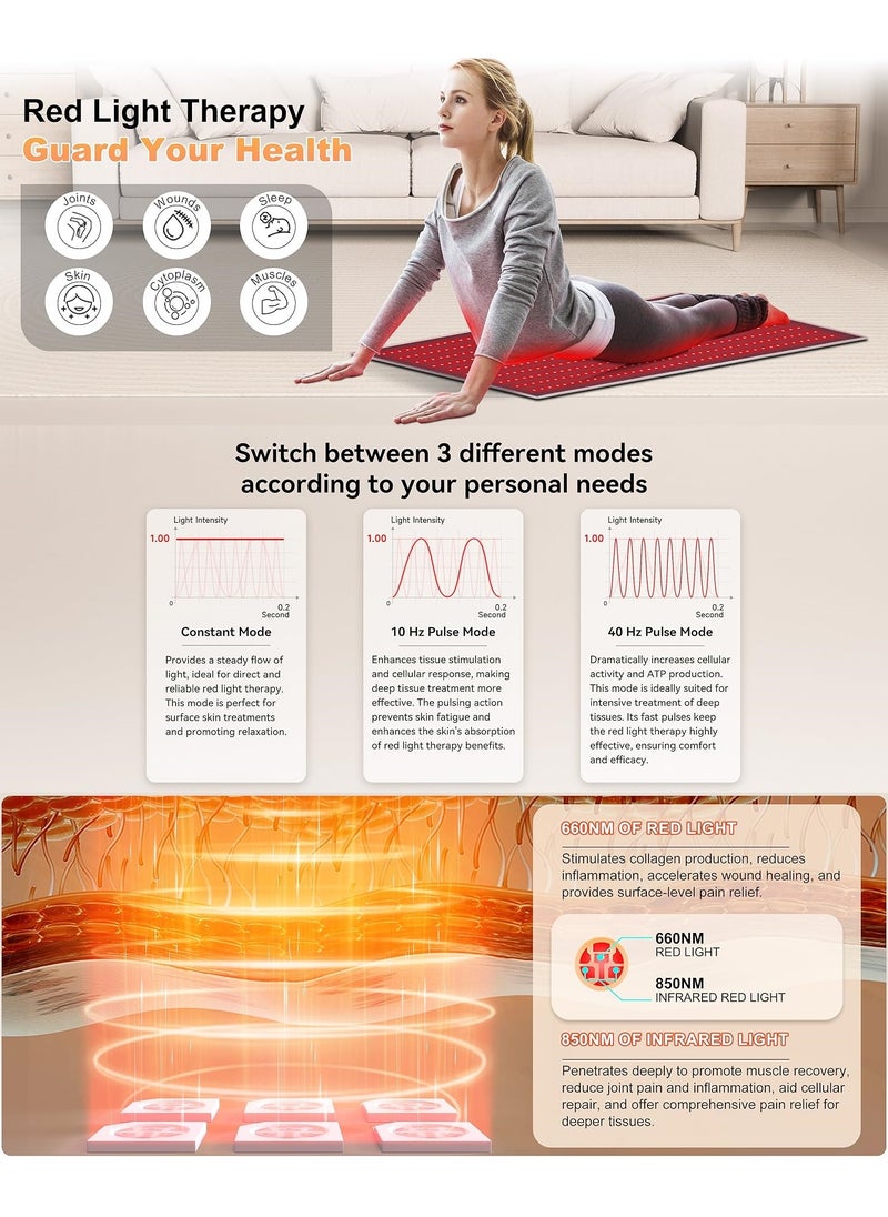 Ru syanl - New 2570pcs Dual Wavelength LED Beads 660nm and 850nm Red Light Therapy Mat Full Body Used to Relieve Pain 180cm*85cm - Image 1
