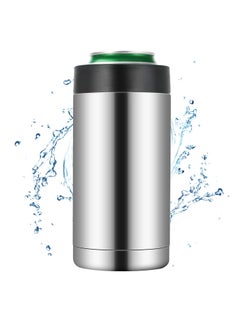 Excefore Double wall Stainless Steel Insulated Can Cooler, Bottle or Tumbler, for 16oz Can, Double Wall Vacuum Insulated for Hot and Cold Drinks (Silver)  - Image 4