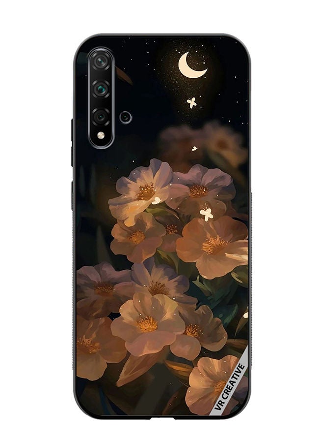 VR CREATIVE Protective Case Cover For Huawei Nova 5T Flower With Butterfly Design Multicolour - Image 1